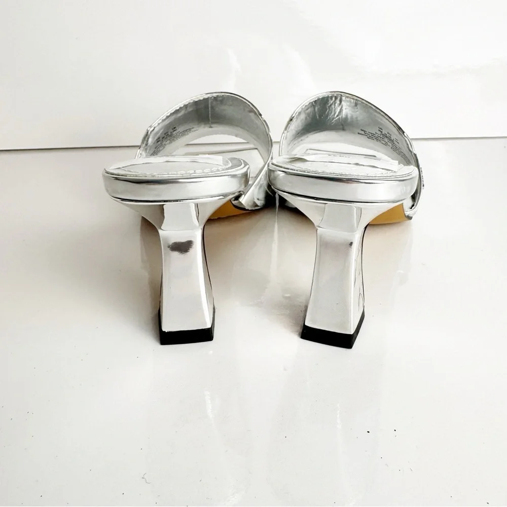 New DKNY Silver Kailyn heel sandals size 6